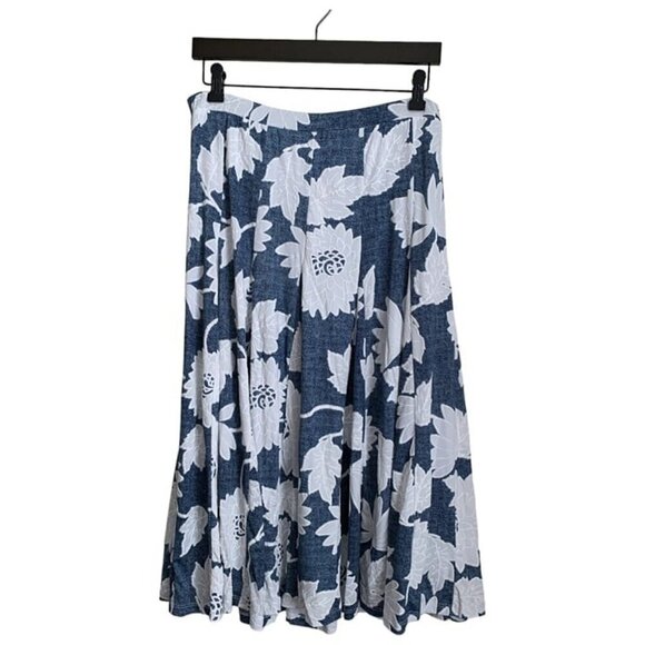 Philosophy Skirt with White Flowers - Size Large - Boho Sway Skirt - Stretchy - Picture 6 of 8